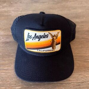 Bart Bridge Los Angeles Angel Pocket Hat-Secret Patch-Black Canvas/Mesh-One Size